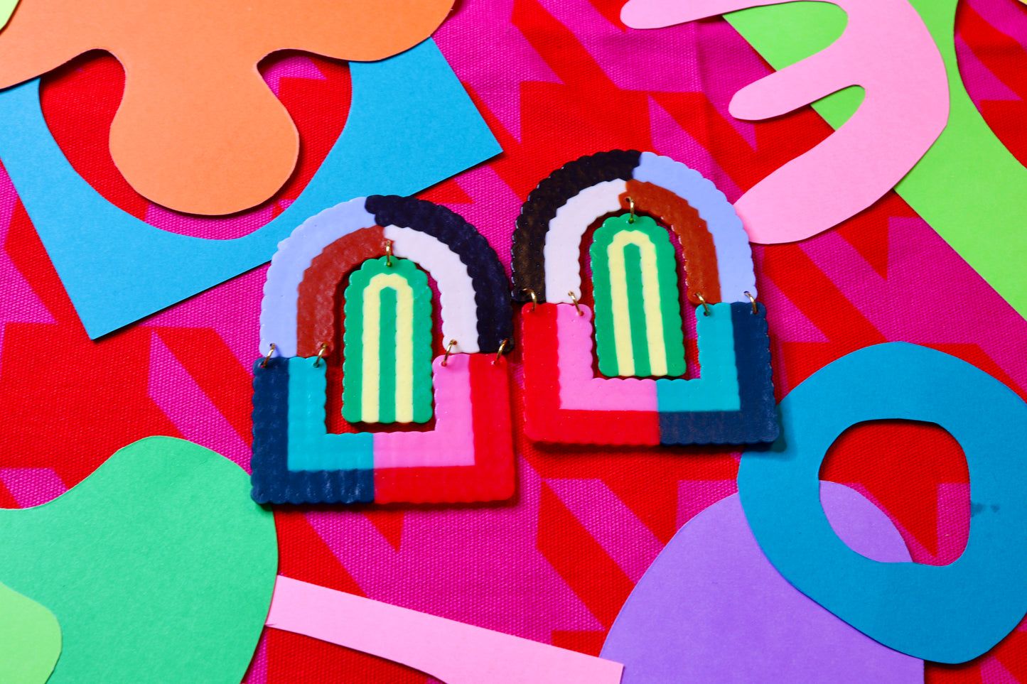 Vibrant Beauties III Statement Earrings